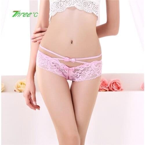 Sexy Womens Underpants Lace Hollow Out Panties Bandage Seamless Briefs Underwear Low Waist Lingerie Seduction Sex Thong G-string