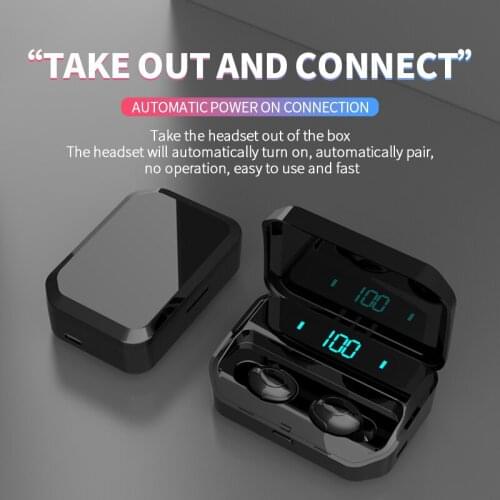 TWS G12 Bluetooth Earphones Headsets Wireless Earphone Mini Sports Headset HiFi Earphones LED Display Bluetooth 5.0 Headset