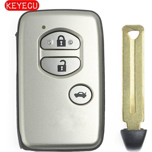 Keyecu 3 Button Smart Remote Key Shell Case for Toyota Avalon Camry Highlander RAV4 2007 2008 2009 2010 2011