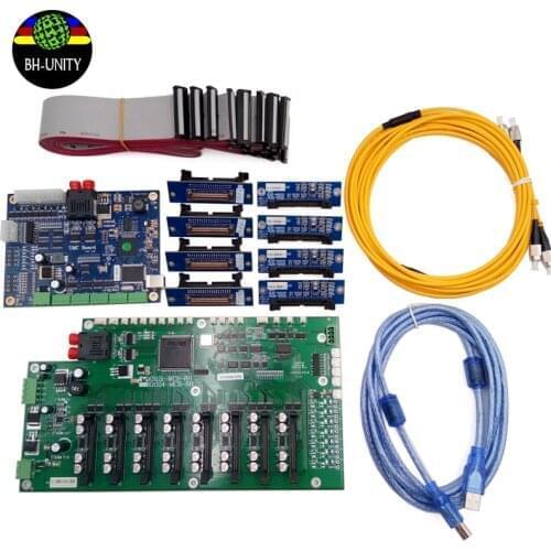 Whole set umc 512i head board V1.1 main board V1.4f eco solvent board kit for konica 512i head inkjet printer