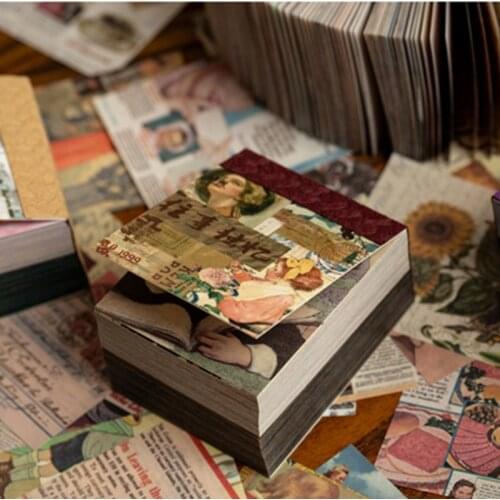 ZK20 400pcs Vintage Writing Paper Cards Letter Material Paper Scrapbooking/Cards Making/Journaling Project DIY Diary Decoration