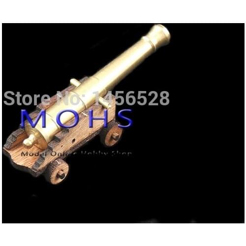 4pcs/lot 36mm 42mm 55mm scale copper cannon classical wooden scale sailboat accessories bronze scale cannon artillery combo