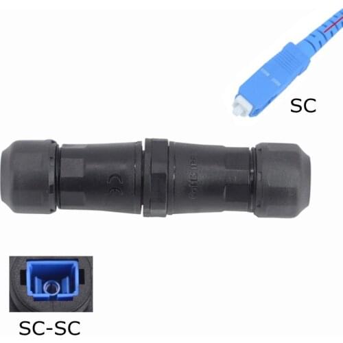 Double Head M20 SC LC Optical Fiber Waterproof Connector Outdoor Field Optical Jumper Cable Water Proof Extender Protection Box