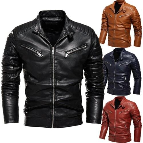 HEaNata Men's Faux Leather Jackets