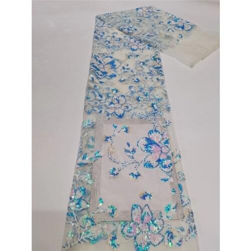 Exquisite French tulle lace, fashionable multi-color flower embroidery, suitable for ladies dress design fabrics