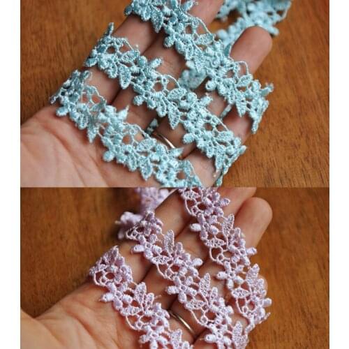 4 Meters Beautiful Water Soluble Colorful Lace Trim For Garment Bag Decoration