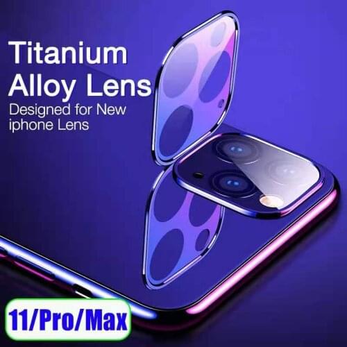 Metal Camera Lens Tempered Glass Protector For iPhone 11/Pro/Max Case Ultra Slim Clear Screen Full Covers Back Camera Glass Film