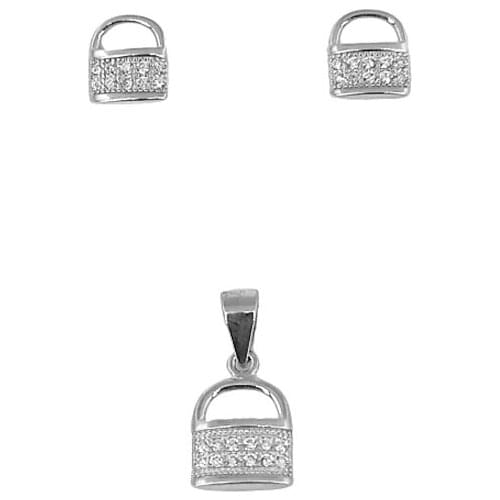 SET SET Silver 925, finished in rhodium brand OSNOR