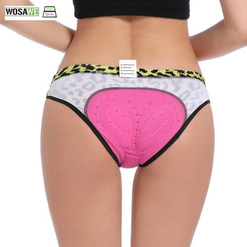 WOSAWE Womens Cycling Underwear Triangle Shorts Bicycle Underpants mtb Mountain Bike 3D GEL Padded Short Pants