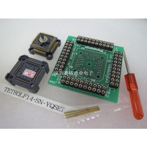 Opentop 100%New&Original QFP80/TQFP80 IC Burning seat Adapter testing seat Test Socket test bench in the stock free shipping