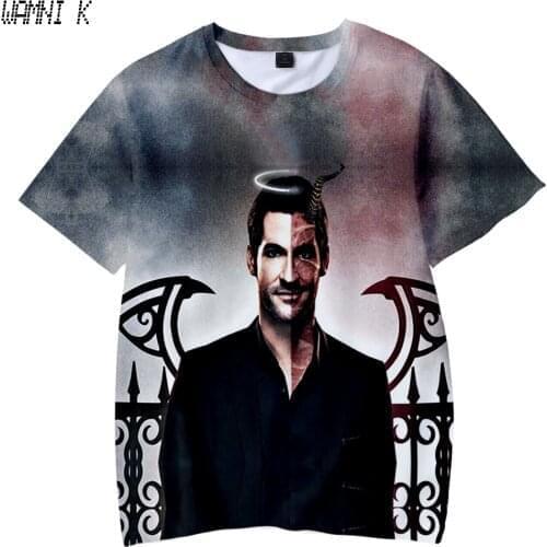 Popular Lucifer Men Women T-shirts Lucifer Morningstar 3D Print Kids T-shirt Casual Fashion Short Sleeve Devil Tees Tops Shirt
