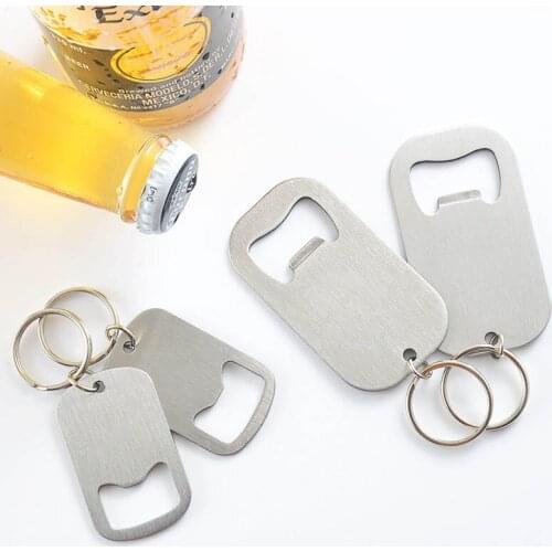Portable Kitchen Gadgets Stainless Steel Carry Easily Bar Tool Bottle Opener Multi-function 1Pcs Key Ring bottle opener