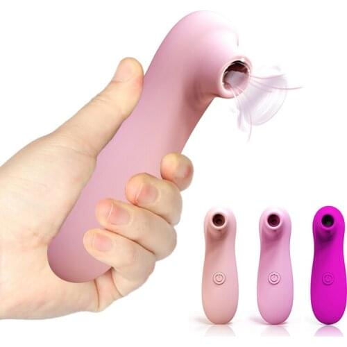 Sex Shop Powerful Clit Sucker Clitoris G Spot Tongue Suck Vibration Nipple Sucker Vibrator Erotic Sex Toys For Women Couples