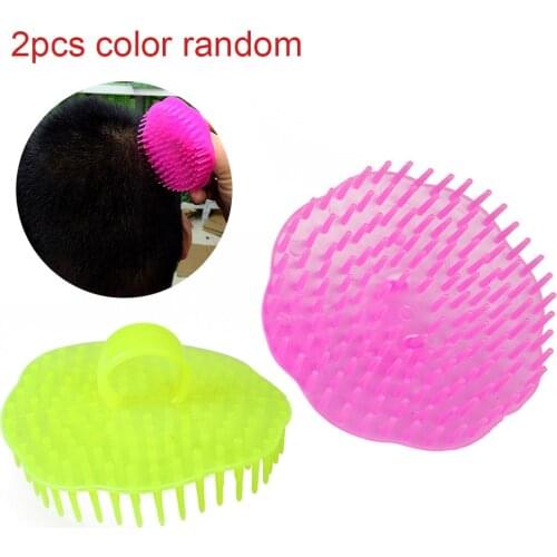 2 Pcs/Set Hair Wash Brush Soft Head Scalp Massager Bath Healthy Relax Comb for Washing Hair WH998