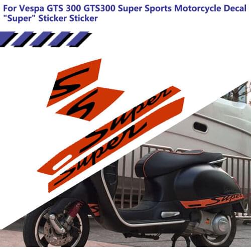 For Vespa GTS 300 GTS300 Super Sports Motorcycle Decal "Super" Sticker Sticker