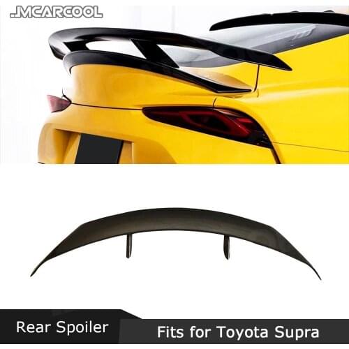 Carbon fiber Material Rear Trunk Lip High Foot Spoiler For Toyota Supra A Style 2019 2020 Fiberglass Car Spoiler