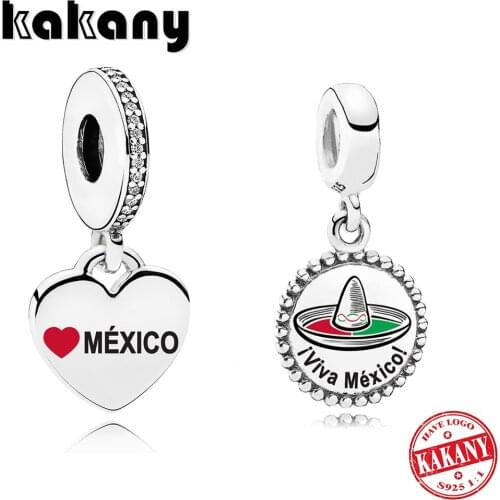 High-quality S925 Heart-shaped Mexican Flag, Stylish Straw Hat Pendant In Honor Of Proud Mexican Limited Edition Gift