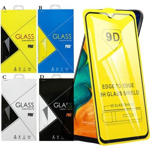 9D Full Cover Tempered Glass Screen Protector for iPhone 12 mini 5.4 pro 6.1 pro max 6.7 inch XR X Xs 8 7 100pcs with border box