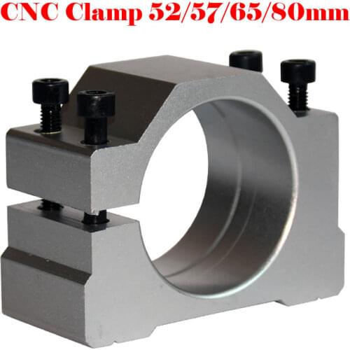 CNC Spindle Clamp 52 57 65 80mm Spindle Motor Holder Aluminum Motor Bracket for CNC 3020 3040 6040 Engraving Machine Wood Route