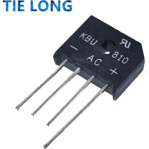 10PCS KBU810 KBU-810 8A 1000V diode bridge rectifier new and original IC