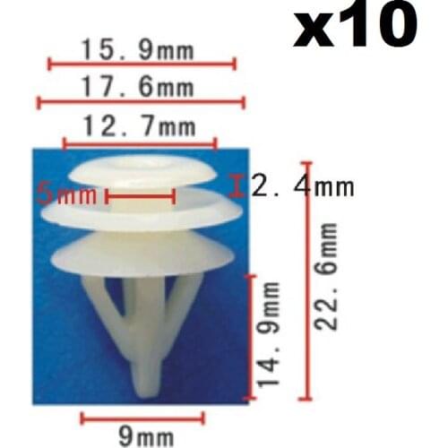 10pcs For Honda Nylon Seat trim dedicated buckle / Retainer Clip