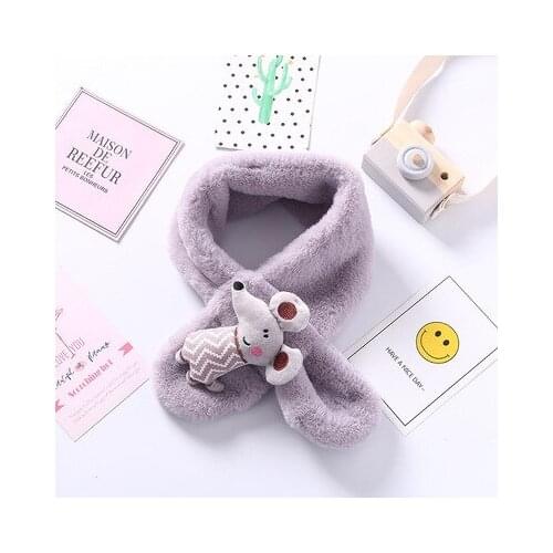 2021 Boys Girls Kids Winter Scarf Cartoon Cute Mouse Bear Shawls Scarves Collar Thickening Scarf Soft Autumn Warm Scarf