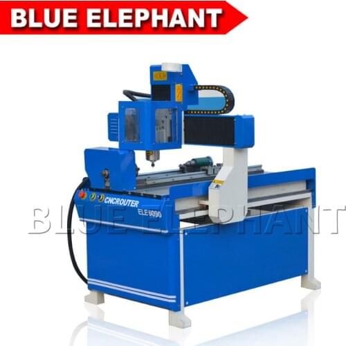 3D Engraving Machine CNC Router 6090 4 Axis CNC Woodworking Carving Machine with 1.5KW Spindle for Metal, Stone, Wood, MDF, Alu