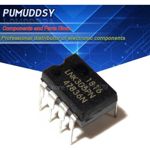 5PCS LNK305PN LNK305P 100% good LCD supply chip into 7feet Lowest Component Count, Energy Efficient Off-Line Switcher IC
