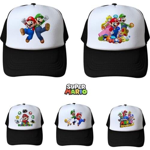 Anime Super Mario New Adult Children Baseball Cap Cosplay Flat Casual Hip Hop Hat Cartoons Outdoor Sun Hat 15 Styles Summer