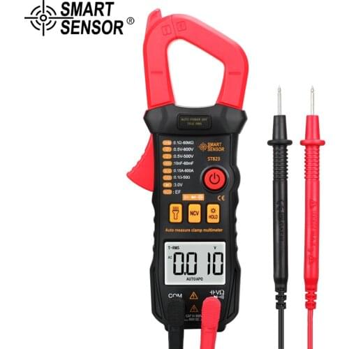 Digital Clamp Meter True RMS AC DC Voltage Current Ammeter voltmeter Temperature Capacitance Ohm tester Non Contact Multimeter