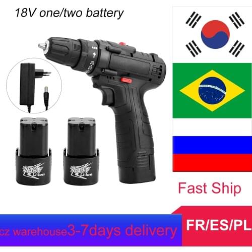 18V Cordless Electric Impact Drill Screwdriver High-power Lithium Battery Wireless Home DIY Chargeable Electric Screwdriver