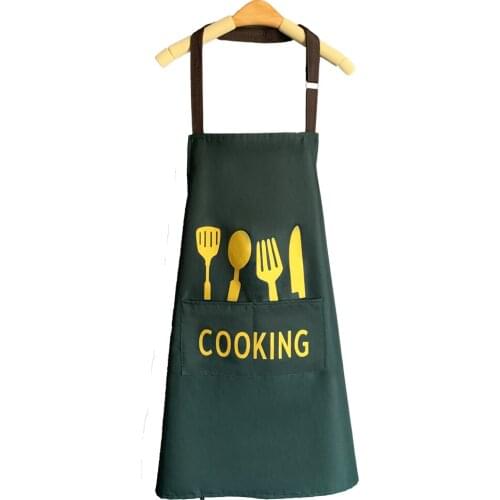 Apron Waterproof and Oil-proof Knife Fork Sleeveless Kitchen Gowns Women Cooking Work Clothes Overall Smock Pinafore