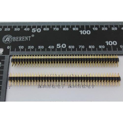 Hot sale Free shipping 2.54 pairs row gold-plated round hole needle 2*40