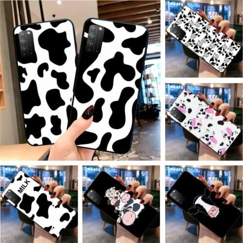 HUAGETOP Animal Cute Milk Cow Soft Phone Cover for Huawei Honor 30 20 10 9 8 8x 8c v30 Lite view pro