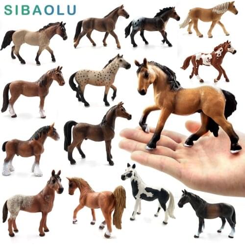 Simulation Horse Animal model plastic figurine home decor figure miniature fairy garden decoration accessories modern PVC statue