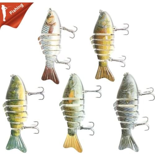 10cm 15.2g Wobblers Fishing Lures Artificial Multi Jointed Sections Artificial Hard Bait Trolling Pike Carp Fishing Tools