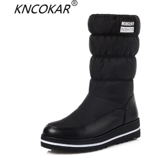 KNCOKARNew style fashionable snow boots are comfortable, warm, antiskid and rubber sole flat elastic sleeve womens shoes