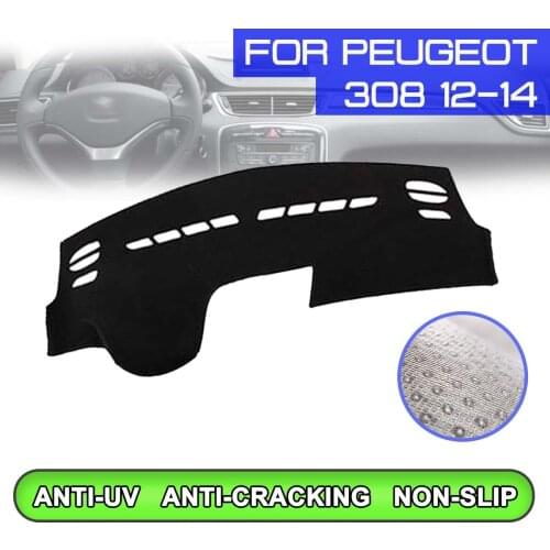 Car Dashboard Mat Anti-dirty Non-slip Dash Cover Mat UV Protection Shade for Peugeot 308 2012 2013 2014