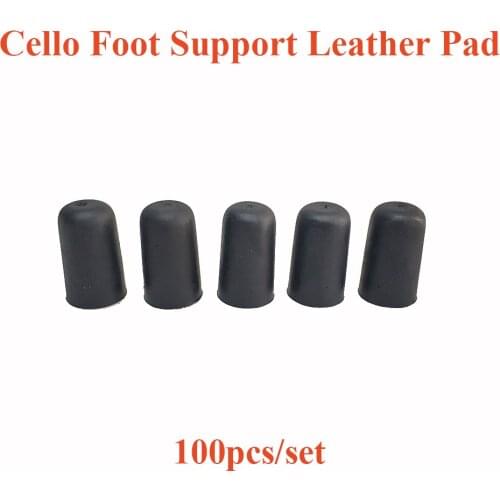 100pcs cello foot support leather pad, cello tail post rubber pad, black cello accessories, musical instrument accessories