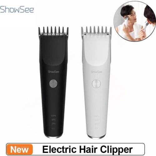 Showsee Electric Hair Clipper Cordless Hair Trimmers Low Noise Hair Cutting Machine Men Kids Professional Ceramic Blade Trimmer