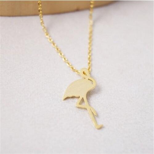 Fashion Gold Flamingo Necklace Pendant Necklace for women