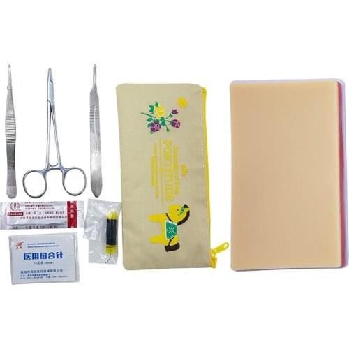 Training Pad Model Kit with 3 Skin Layers, Human Skin Practice Model for Nursing, Suturing, Practicing