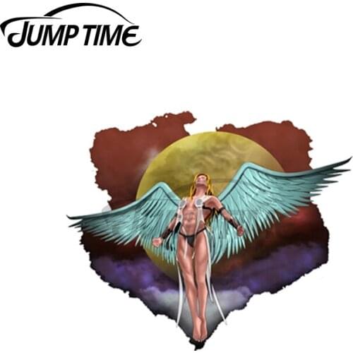 Jump Time 13 x 11.8cm For Fantasy Flight Motorcycle Car Stickers Laptop Fine Decal DIY Occlusion Scratch Waterproof Decor