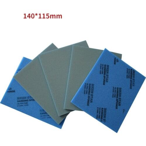140*115mm Wet & Dry Sponge Sanding Self-adhesive Disc Sandpaper Rectangular Grit 800-1000 1200-1500 Polishing Grinding Tools