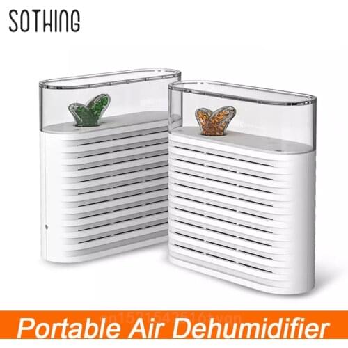 New Original XIAOMI Youpin SOTHING Portable Plant Air Dehumidifier 150ml Rechargeable Reuse Air Dryer Moisture Absorber