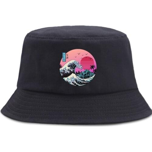 Japan Anime Anime Bucket Hat Women Men Foldable Hiking Fishermans Hats Sunscreen Bucket Cap Outdoor Casual Beach Sun Caps