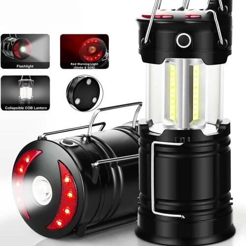 D2 Portable Rechargeable Camping Lantern Flashlight 4 Modes Two Way Hook of Hanging Perfect for Working Camping Hiking Light