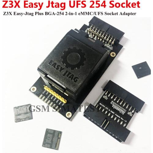 Latest Original UFS BGA 254 % eMMC 254 2 in 1 Socket Adapter for Z3X Easy Jtag Plus
