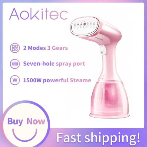 Aokitec Handheld Steamer 1500W Powerful Garment Steamer Steam Hanging Ironing Machine Steam Ironing Clothes Generator for Home
