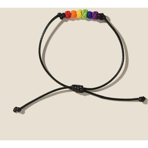 Rainbow Braided Bracelet Gay Couple LGBT Jewelry Six-color LES Gay Jewelry